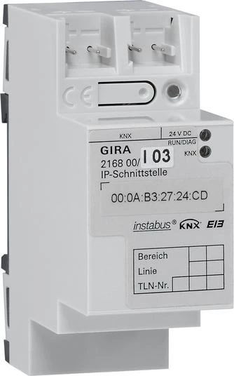  артикул 216800 название Gira Instabus Интерфейсное устройство IP