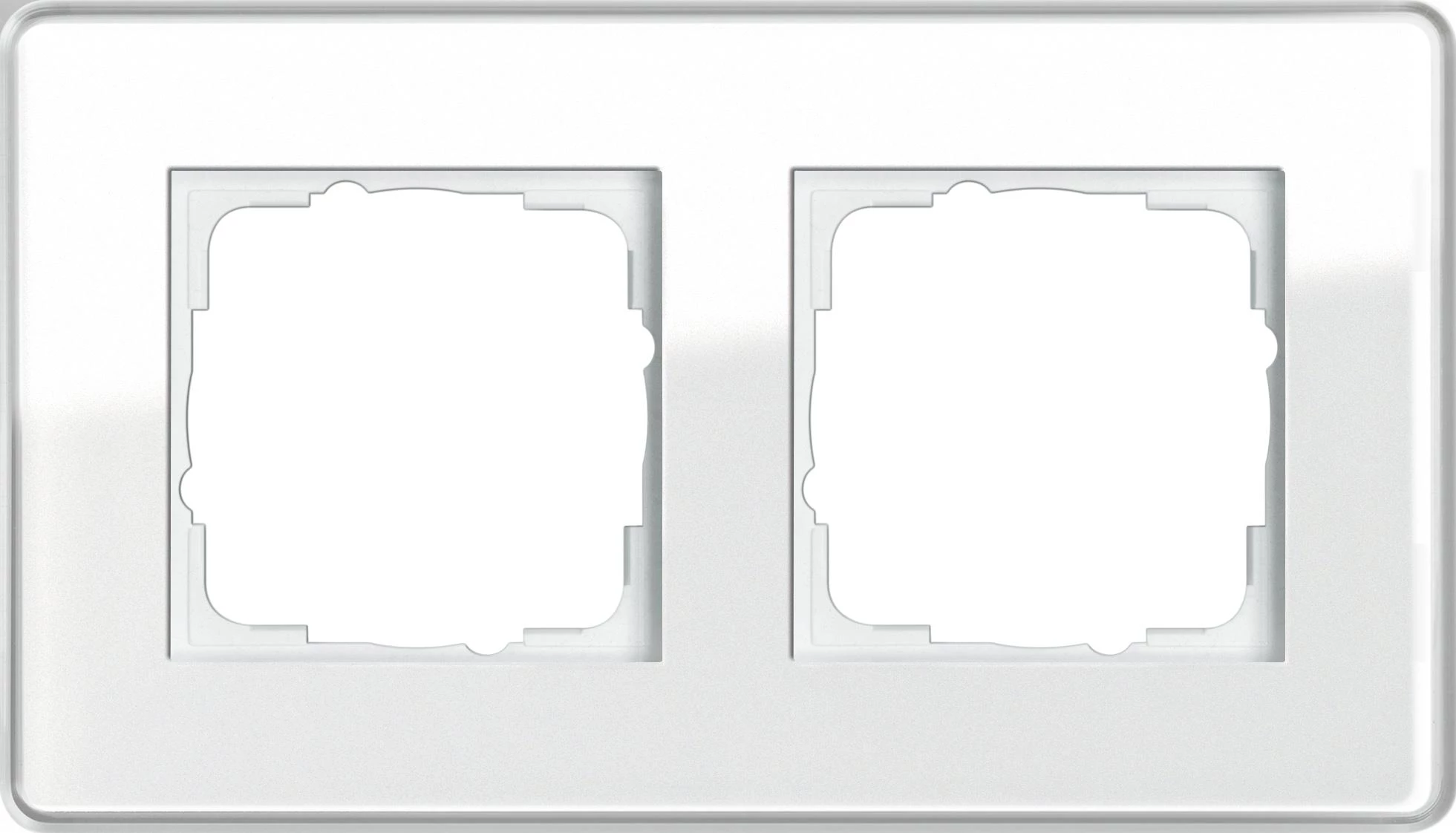  артикул 0212512 название Рамка 2-ая (двойная), Стекло Белое, серия Esprit