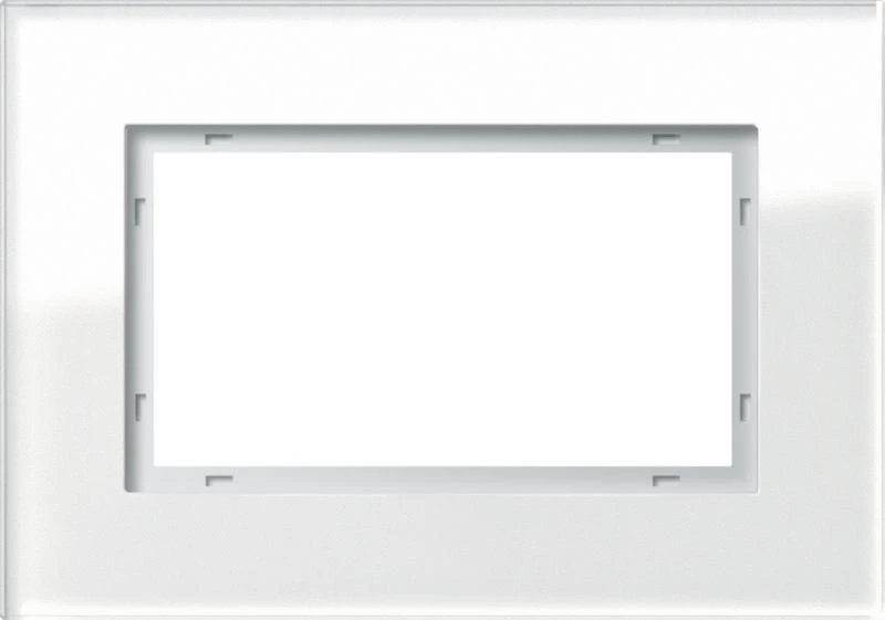  артикул 100112 название Рамка 2-ая (двойная) без перегородки, Стекло Белое, серия Esprit