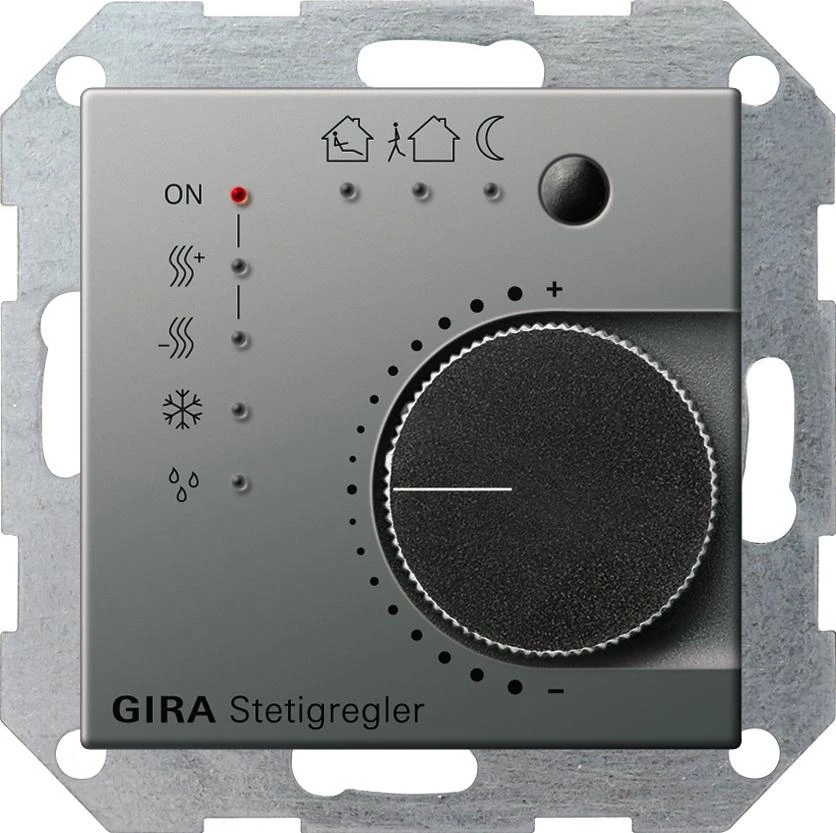  артикул 210020 название Gira Instabus Е22 Сталь Многофункциональный термостат Instabus KNX/EIB, 4-режимный