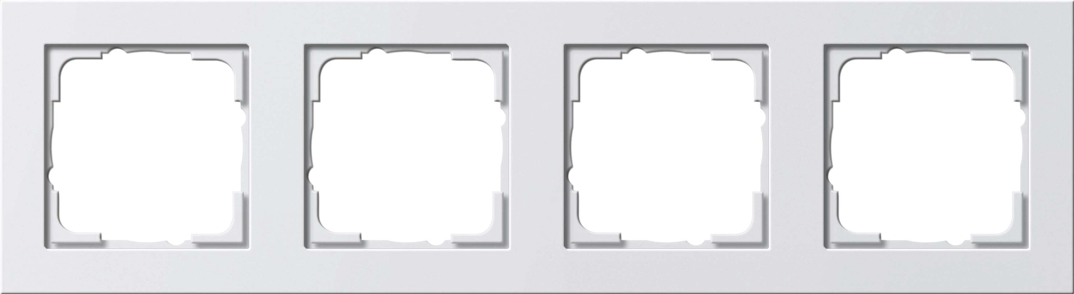  артикул 021429 название Рамка 4-ая (четверная), Белый глянцевый, серия E2