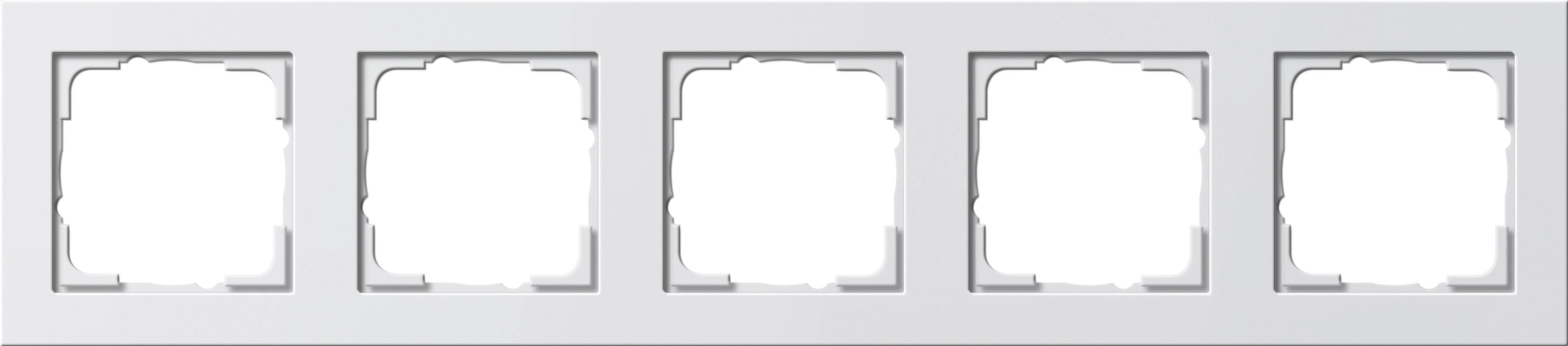  артикул 021522 название Рамка 5-ая (пятерная), цвет Белый, E2, Gira