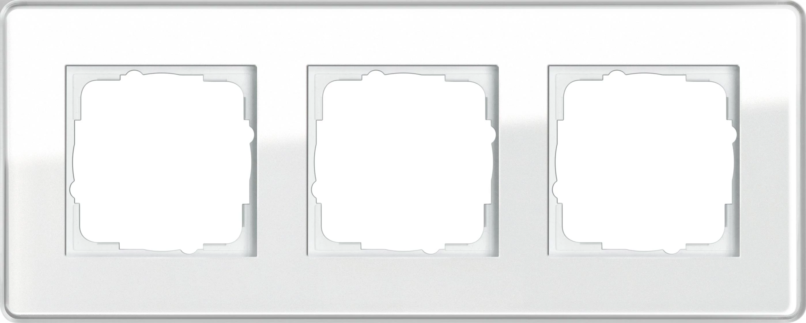  артикул 0213512 название Рамка 3-ая (тройная), Стекло Белое, серия Esprit
