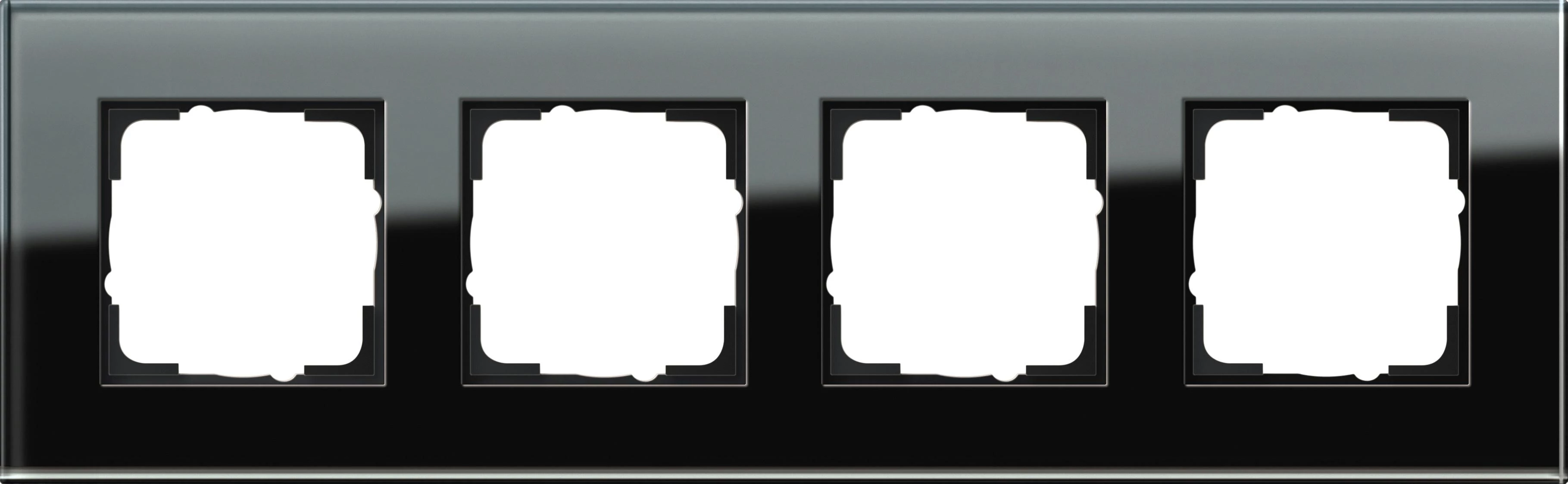  артикул 021405 название Рамка 4-ая (четверная), Стекло Черное, серия Esprit