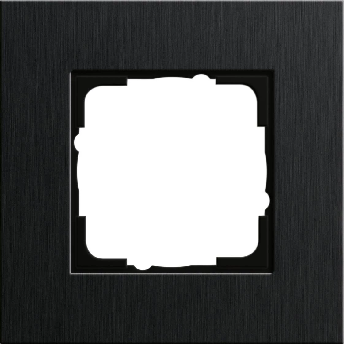  артикул 0211126 название Рамка 1-ая (одинарная), Алюминий Черный (анодированный), серия Esprit