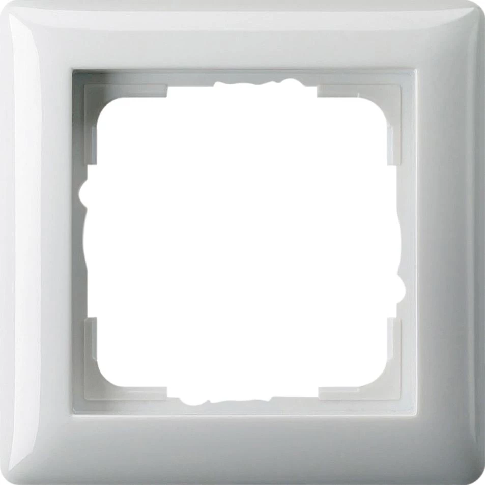  артикул 021103 название Рамка 1-ая (одинарная), Белый глянцевый, серия Standard 55