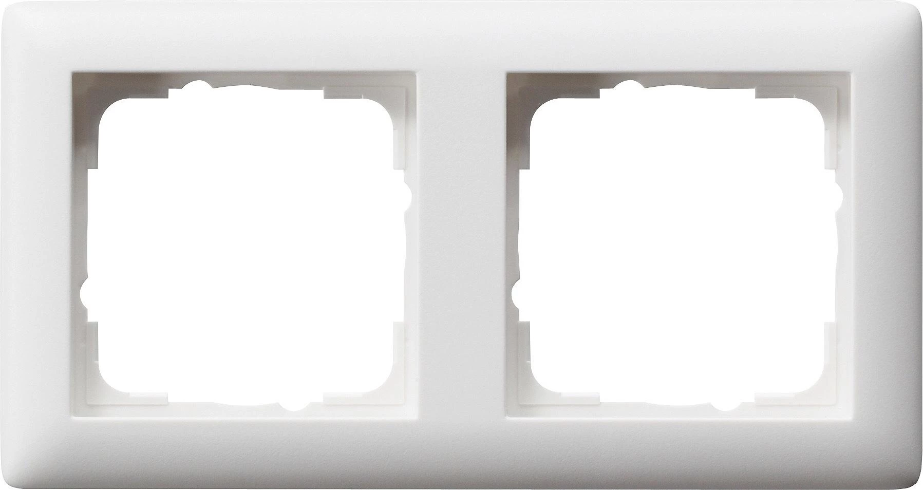  артикул 021204 название Рамка 2-ая (двойная), Белый матовый, серия Standard 55