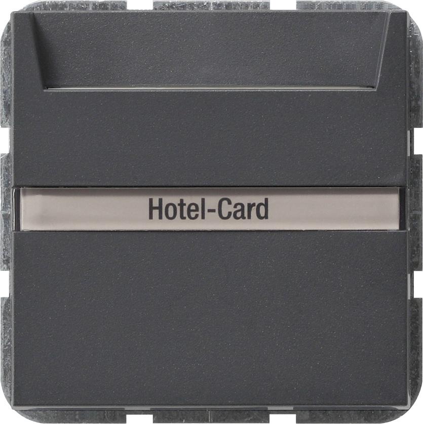  артикул 014028 название Выключатель карточный для гостиниц, Антрацит, Gira