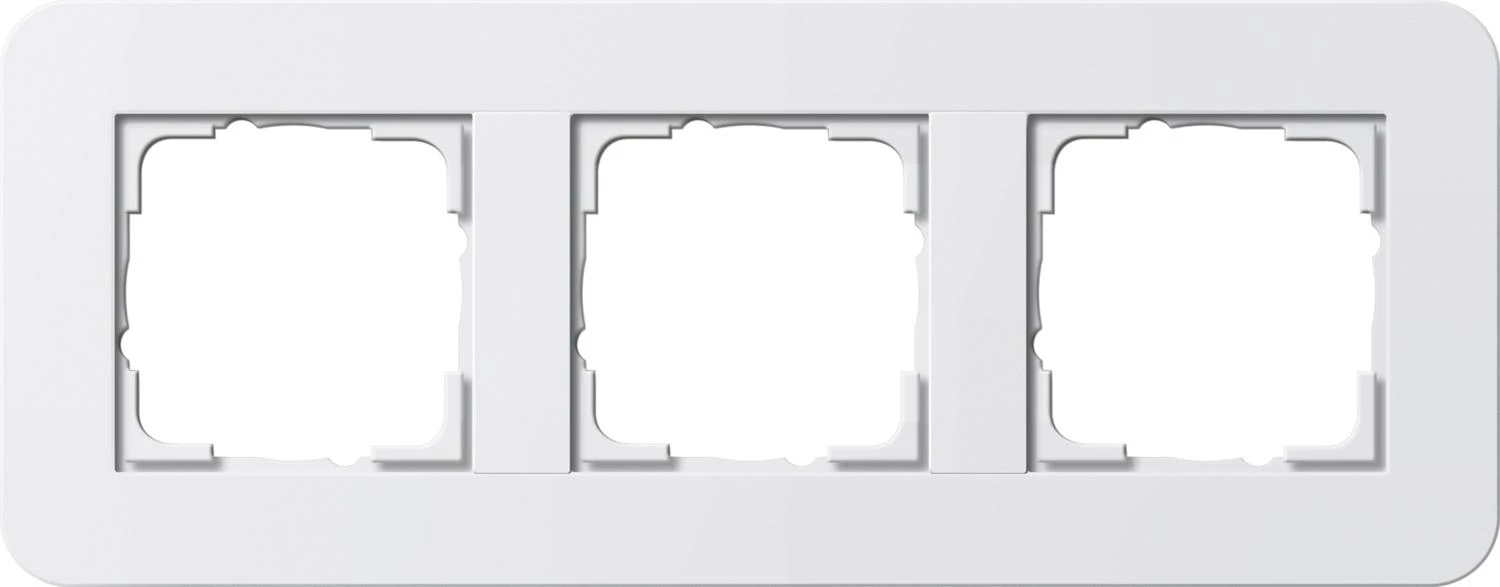  артикул 0213410 название Рамка 3-ая (тройная), Белый глянцевый, серия E3
