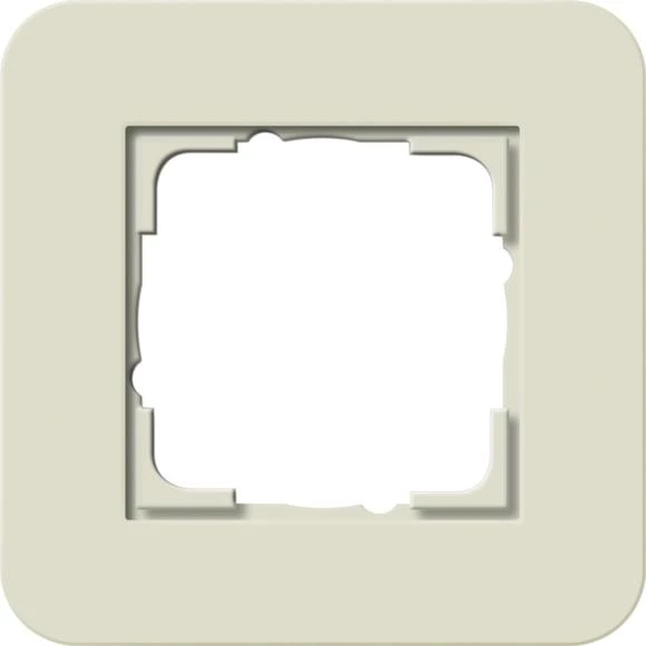  артикул 0211417 название Рамка 1-ая (одинарная), Песочный/Белый глянцевый, серия E3