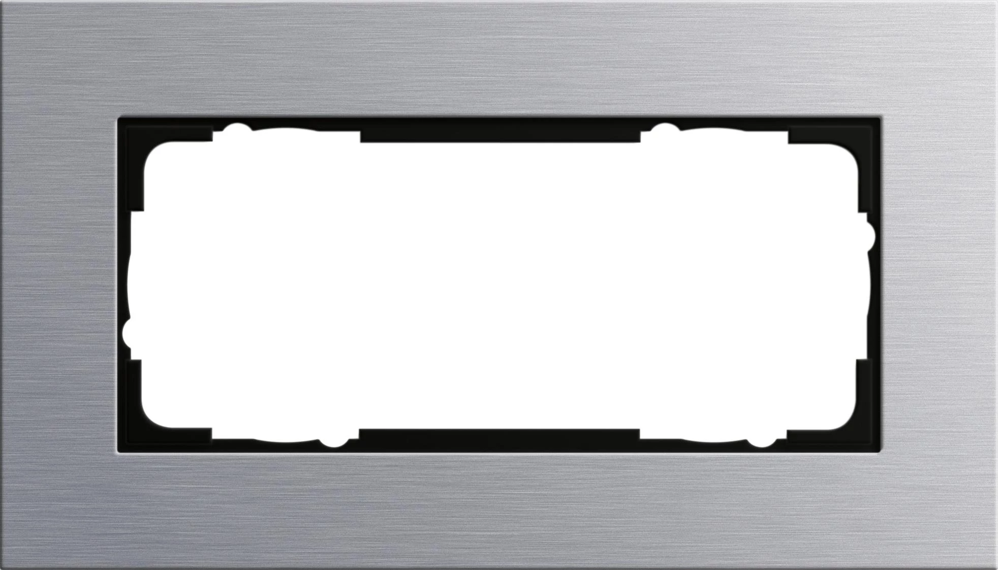  артикул 100217 название Рамка 2-ая (двойная) без перегородки, Алюминий (металл), серия Esprit