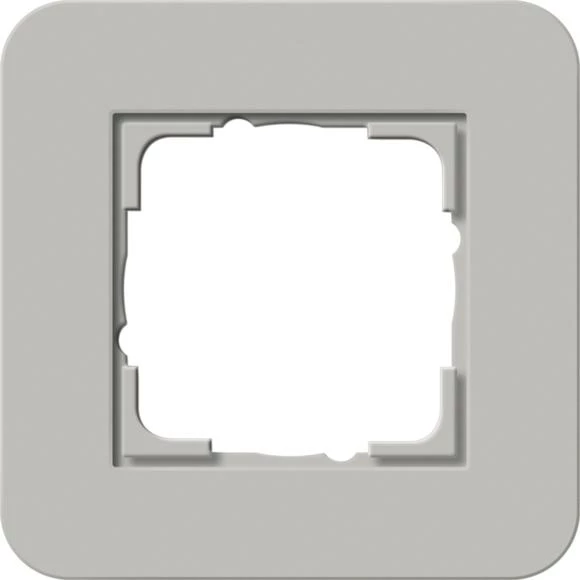 артикул 0211412 название Рамка 1-ая (одинарная), Серый/Белый глянцевый, серия E3