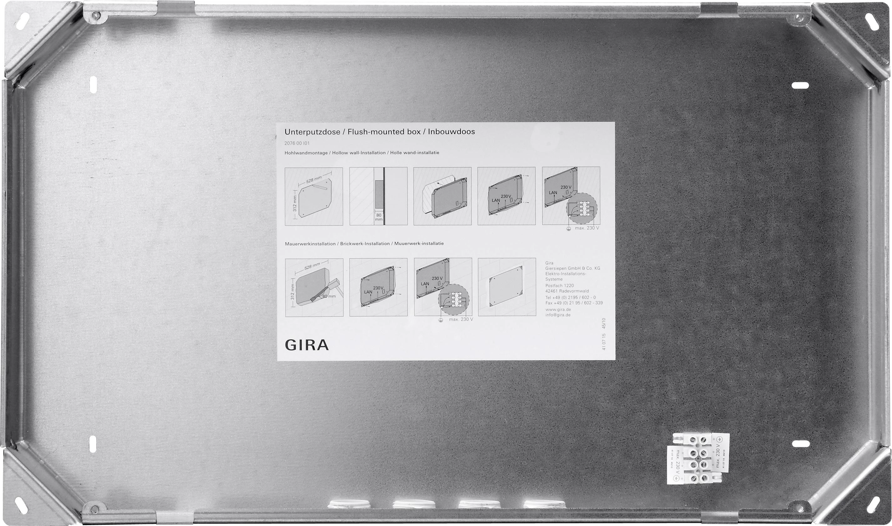  артикул 207600 название Gira Instabus Установочная коробка для Gira/Pro-face